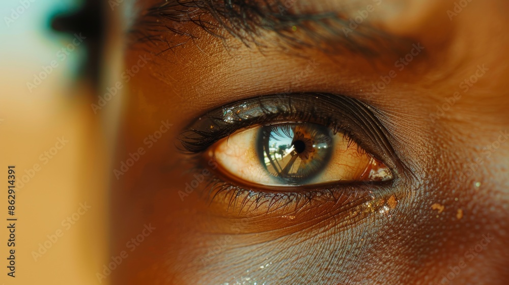 closeup of black woman eye closeup of black woman eye