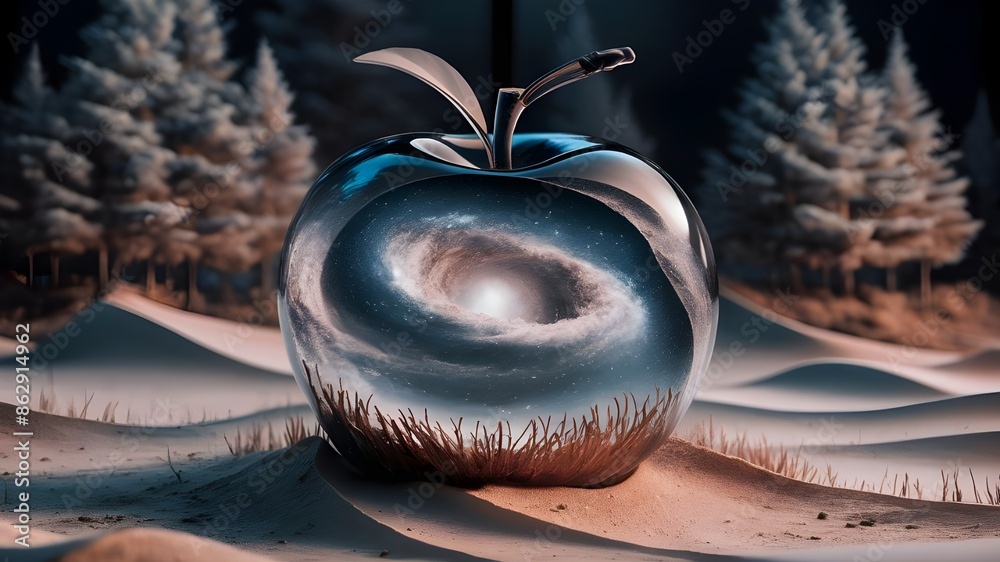 Obraz premium Glass Apple