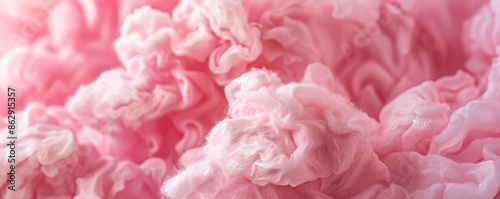 Soft pink candy floss background, providing a charming and nostalgic feel.