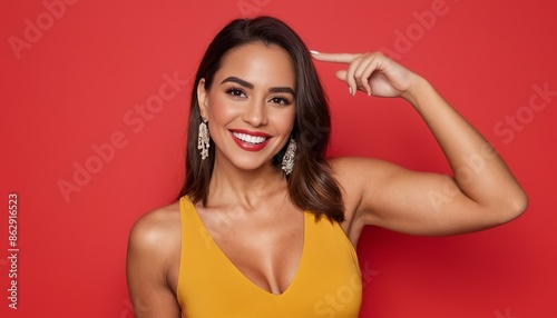 Stylish Fashion Outfit with Heart Hands
