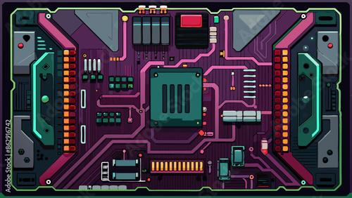 Back of a motherboard