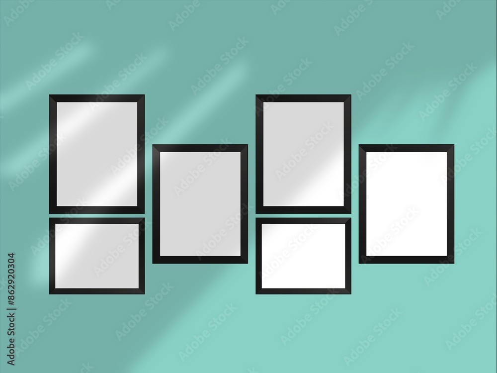 Blank mockup minimal with soft shadows and light overlay as template for design presentation