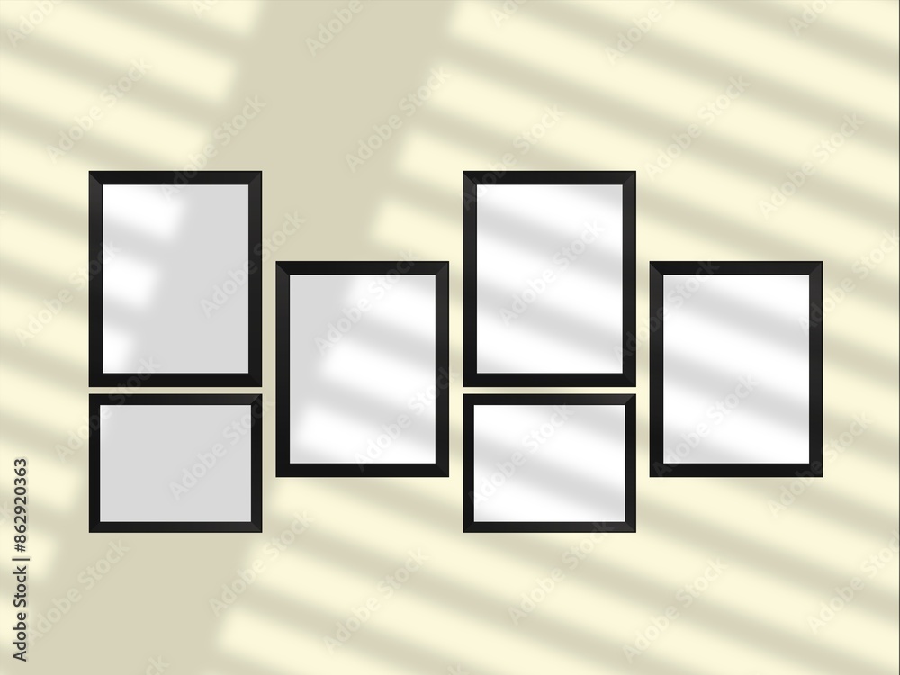 Blank mockup minimal with soft shadows and light overlay as template for design presentation