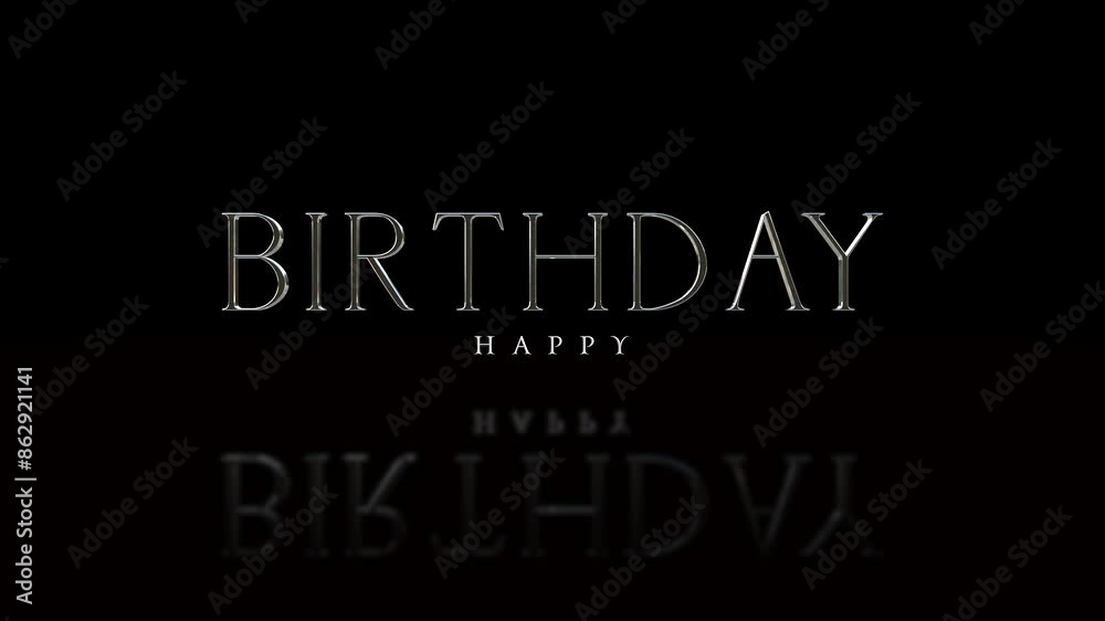 A minimalist birthday card with elegant black Happy Birthday lettering on a black background. Versatile design suitable for various occasions A minimalist birthday card with elegant black Happy Birthday lettering on a black background. Versatile design suitable for various occasions
