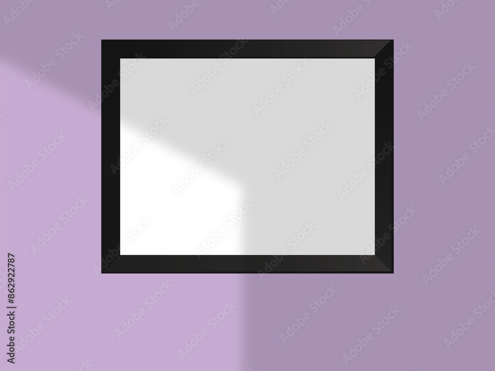 Frame mockup minimal with soft shadows and light overlay as template for design presentation Frame mockup minimal with soft shadows and light overlay as template for design presentation