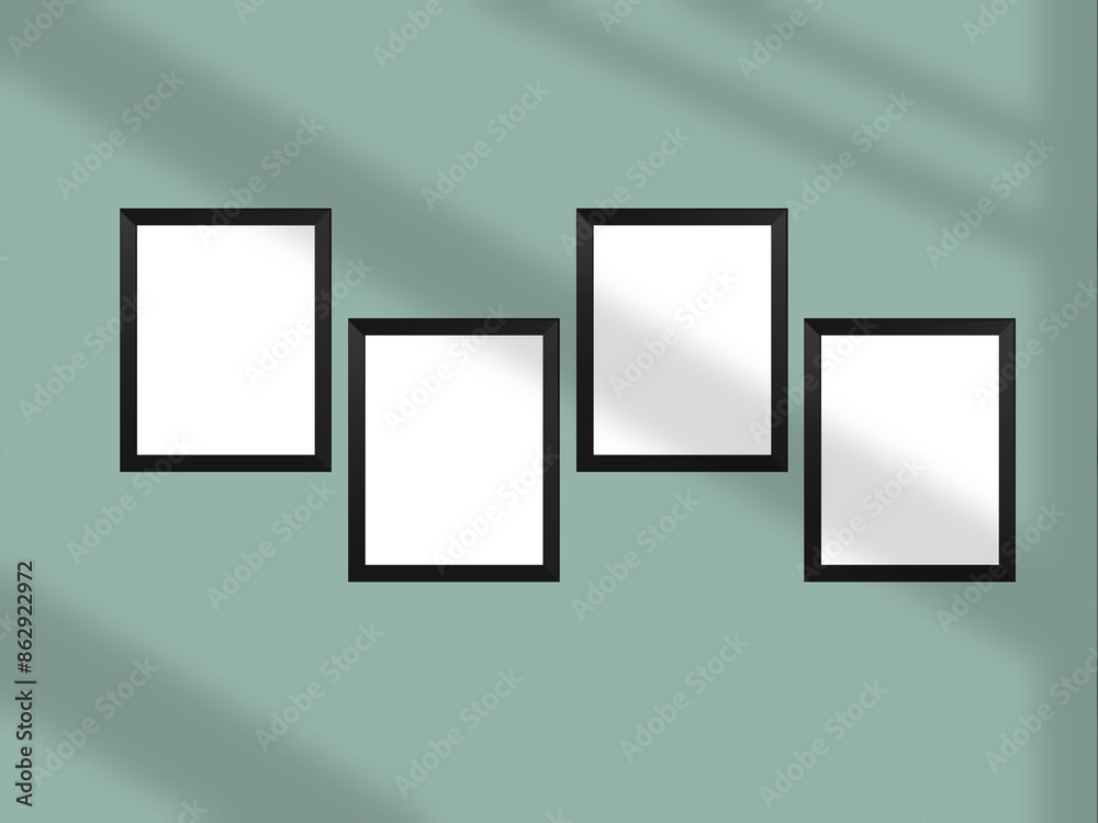 Frame mockup minimal with soft shadows and light overlay as template for design presentation Frame mockup minimal with soft shadows and light overlay as template for design presentation