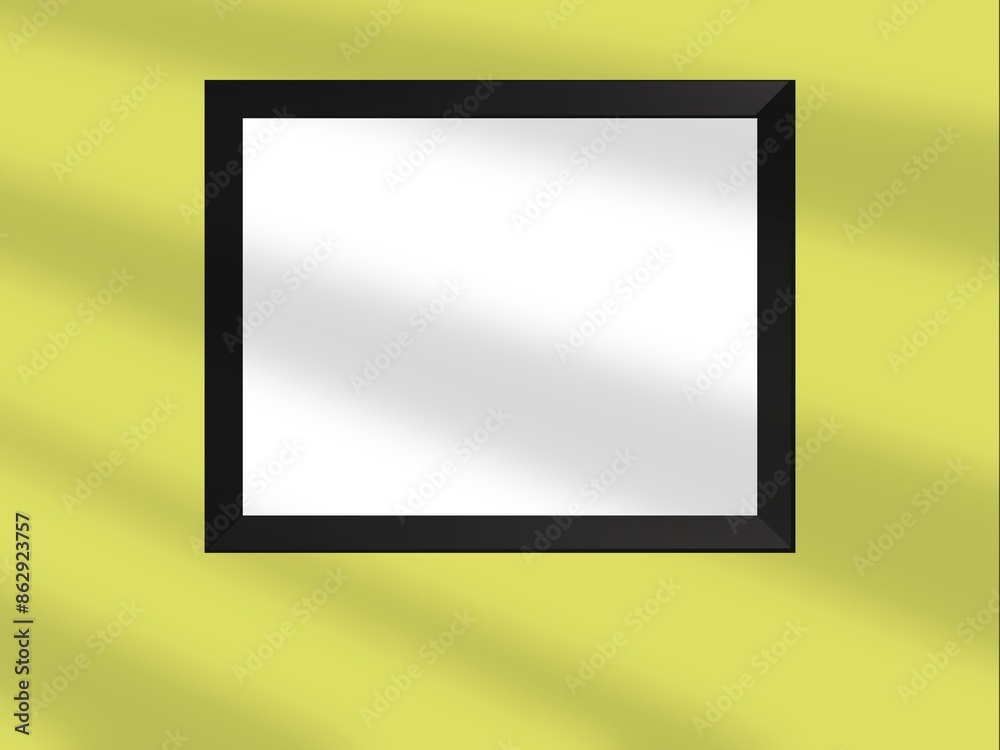 Frame mockup minimal with soft shadows and light overlay as template for design presentation Frame mockup minimal with soft shadows and light overlay as template for design presentation
