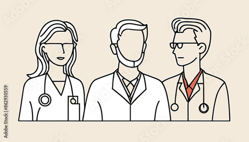 Modern Flat Style Doctor Illustration