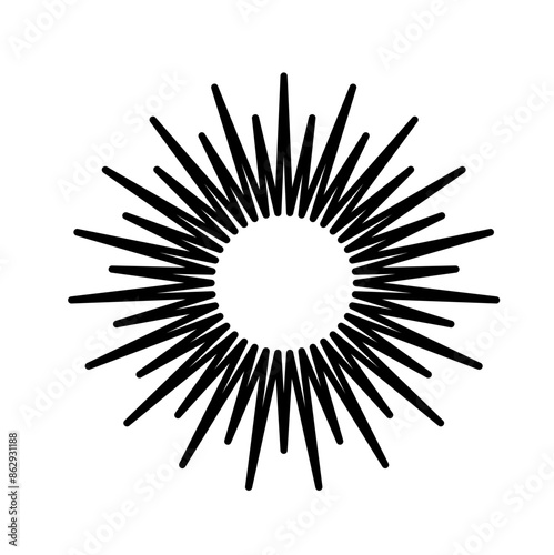 Vintage sunburst collection. Retro Sun burst shapes. Bursting sun rays. Vintage light starburst labels, badges,Fireworks,Logotype or lettering design element. Radial sunset beams.