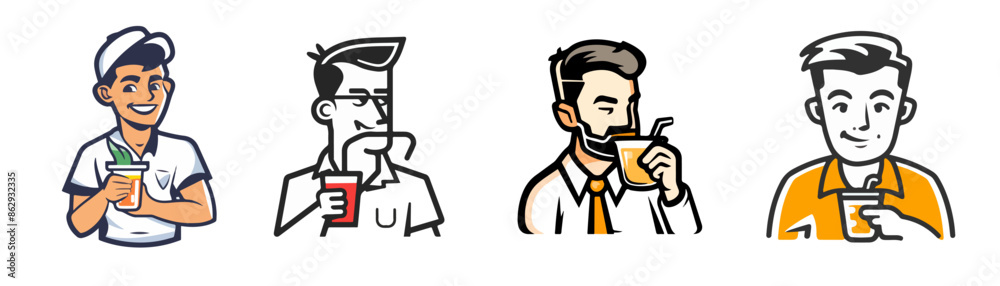 character of man drink orange juice character of man drink orange juice