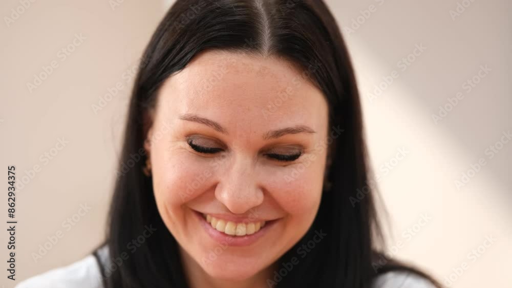 Portrait of a smiling young brunette woman. Portrait of a smiling young brunette woman.