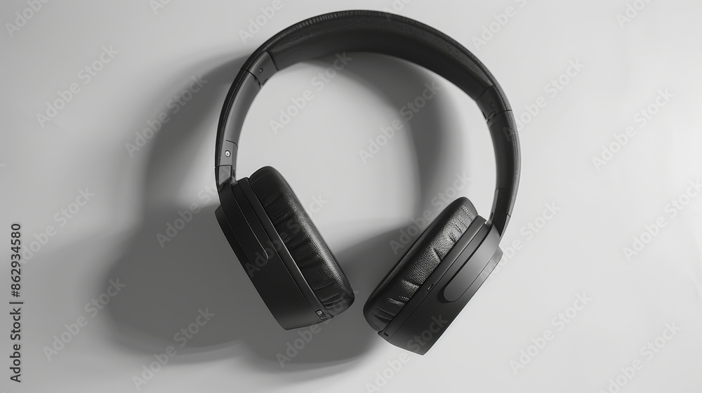 wireless overhead black headphones isolated background wireless overhead black headphones isolated background