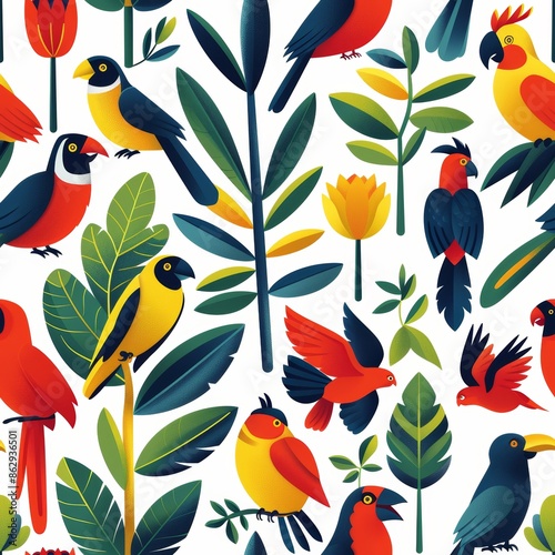 Wallpaper Mural Vibrant wildlife of africa  a display of colorful animals in their natural habitat Torontodigital.ca