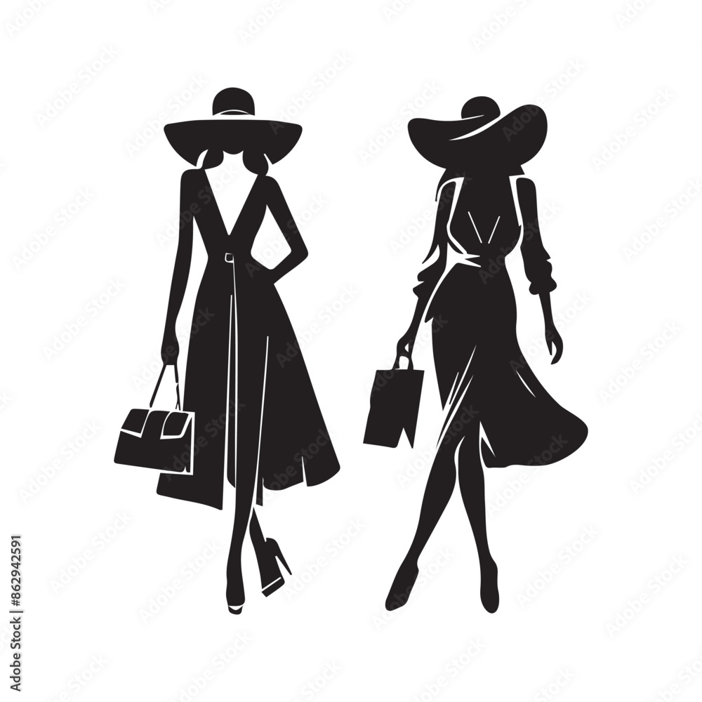 Modern Fashion Silhouette Vector Collection. Modern Fashion Silhouette Vector Collection.