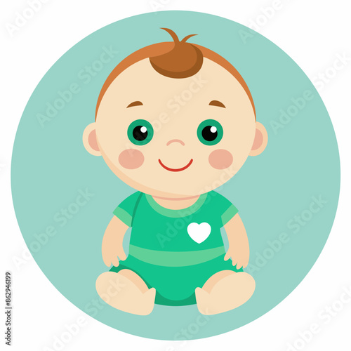 cartoon illustration of baby