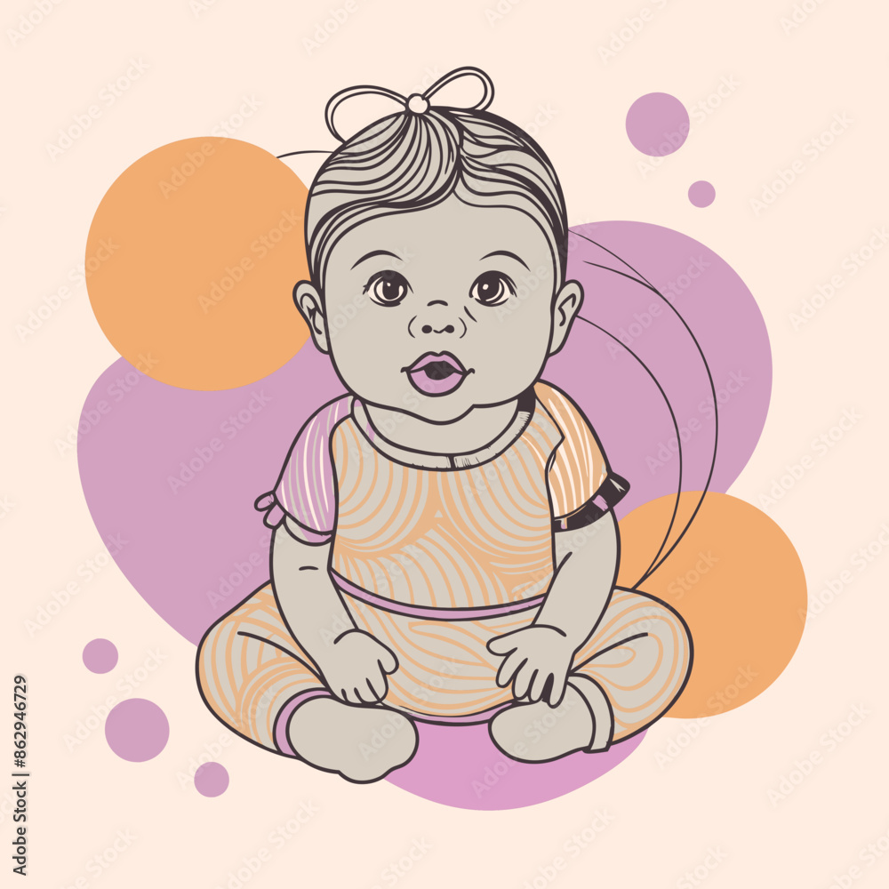 cartoon illustration of baby cartoon illustration of baby