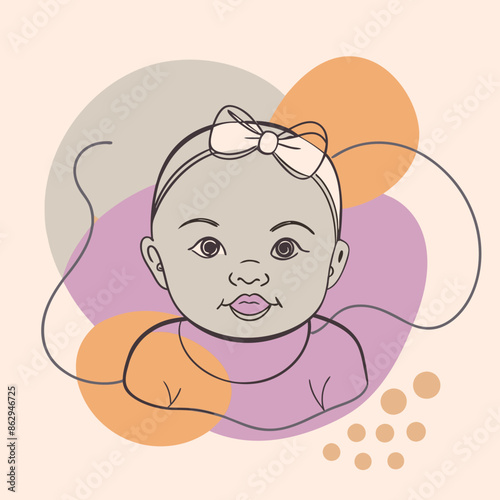 cartoon illustration of baby