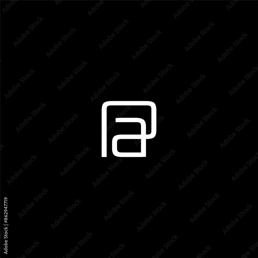 monogram Letter PA or AP logo concept vector icon monogram Letter PA or AP logo concept vector icon