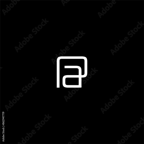 monogram Letter PA or AP logo concept vector icon