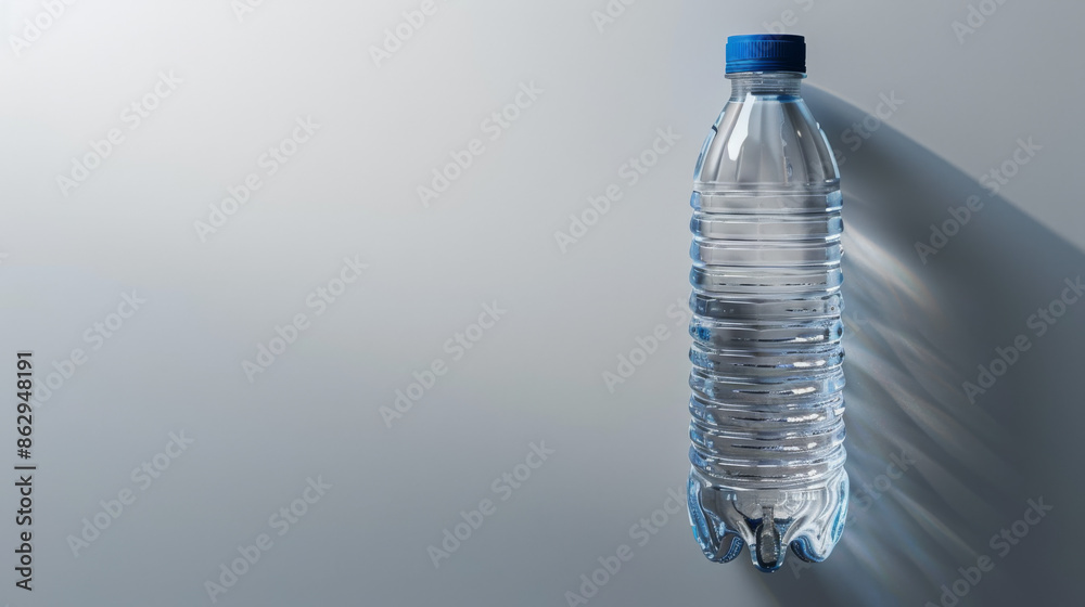 Mineral water glass bottle on white background. unlabeled mockup Mineral water glass bottle on white background. unlabeled mockup
