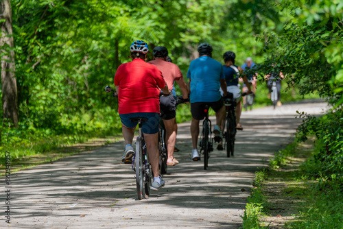 Wallpaper Mural Bicycles on Fox River Trail Near De Pere, Wisconsin, In Summer Torontodigital.ca