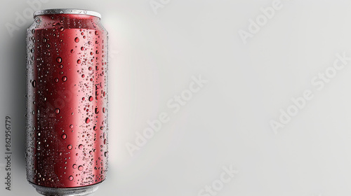 Aluminum cans with drinks on white background