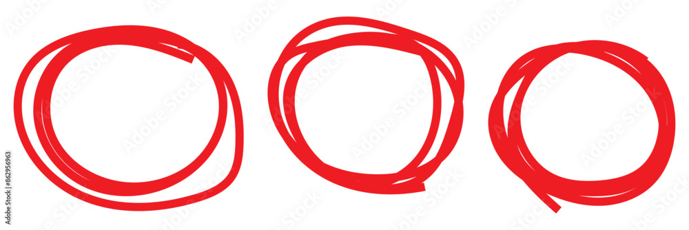 Highlight circle frames. For message note mark design element. Set hand drawn pencil or marker round circles line sketch set. Circular scribble doodle oval. Vector illustration. Transparent background Highlight circle frames. For message note mark design element. Set hand drawn pencil or marker round circles line sketch set. Circular scribble doodle oval. Vector illustration. Transparent background