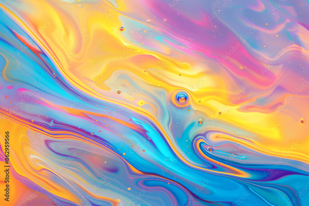 colorful iridescent oil pattern on surface, blue and yellow colors,
colorful iridescent oil pattern on surface, blue and yellow colors,