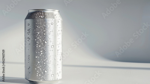 Aluminum cans with drinks on white background