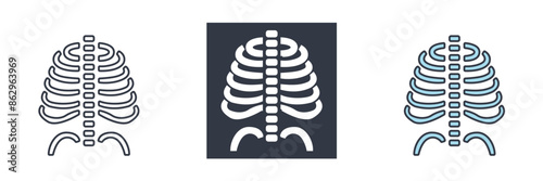 X Ray Icon symbol vector illustration isolated on white background