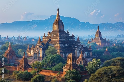 The ancient city of Bagan, a significant archaeological site in Myanmar 