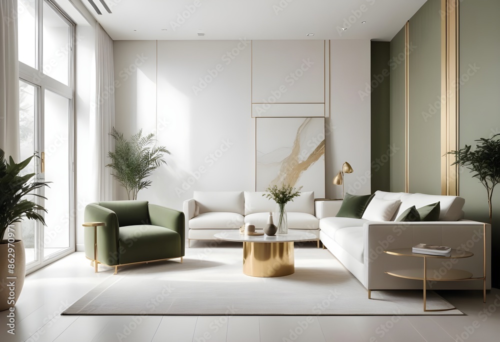 Photo interior modern design room 3d illustration Photo interior modern design room 3d illustration