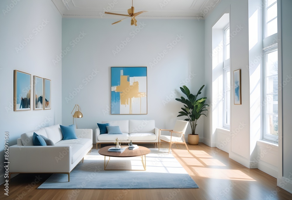 Fototapeta premium Photo interior modern design room 3d illustration