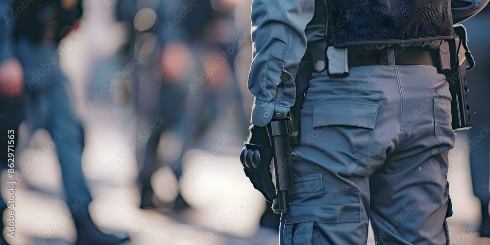 The Importance of Police Training for Managing Protests and Public Safety. Concept Protest Management, Public Safety, Police Training