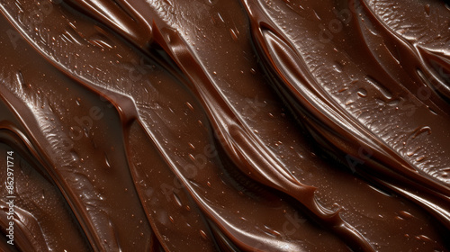 Chocolate background. Melted chocolate surface. Chocolate surface.