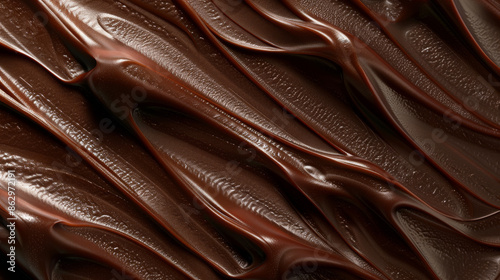 Chocolate background. Melted chocolate surface. Chocolate surface.