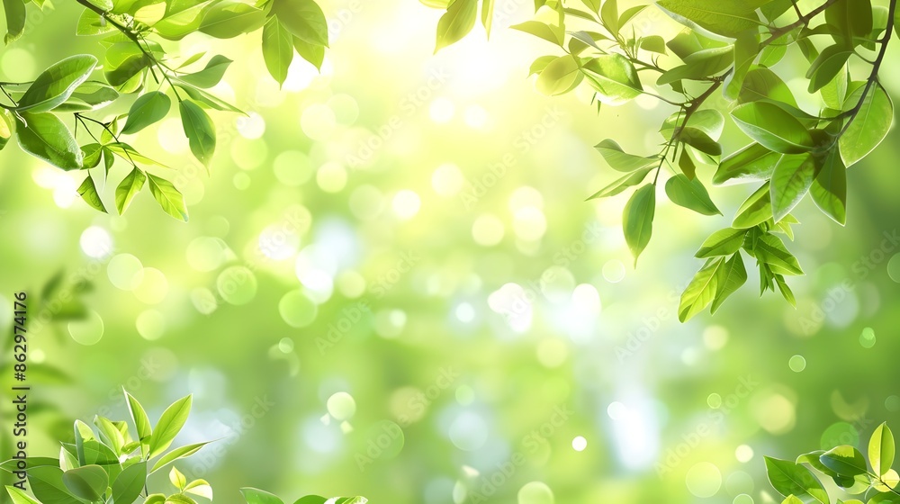 Lush Green Forest Canopy Backdrop with Blank Copy Space for Mockup or Design Lush Green Forest Canopy Backdrop with Blank Copy Space for Mockup or Design