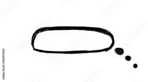 Hand drawn speech bubble colored pencil on transparent background. speech bubble png.
