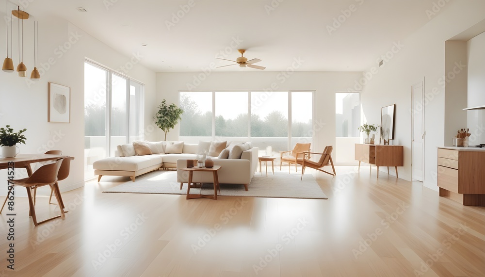 Fototapeta premium Photo interior modern design room 3d illustration