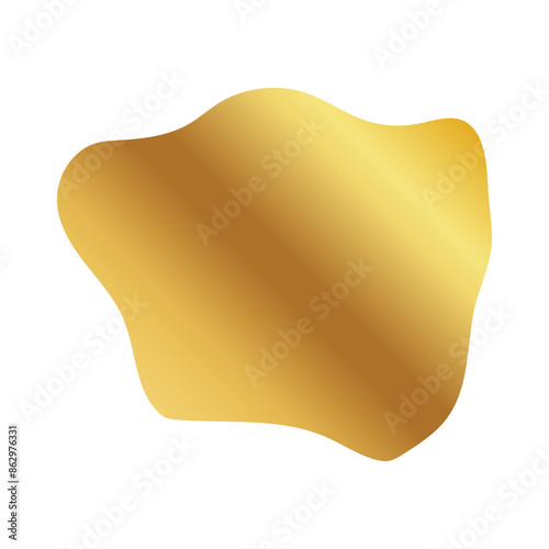 Liquid Fluid Golden Gradient random organic shapes