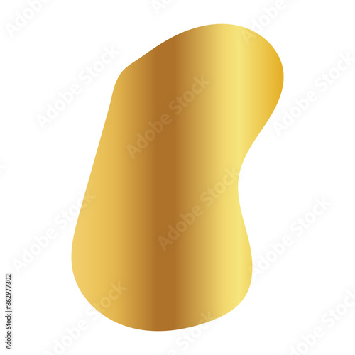 Liquid Fluid Golden Gradient random organic shapes