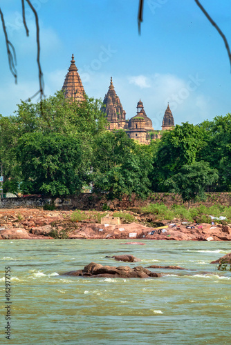 Royal Chhatris or Cenotaphs are the historical monuments situated on the banks of River Betwa in Orchha, Madhya Pradesh, India.