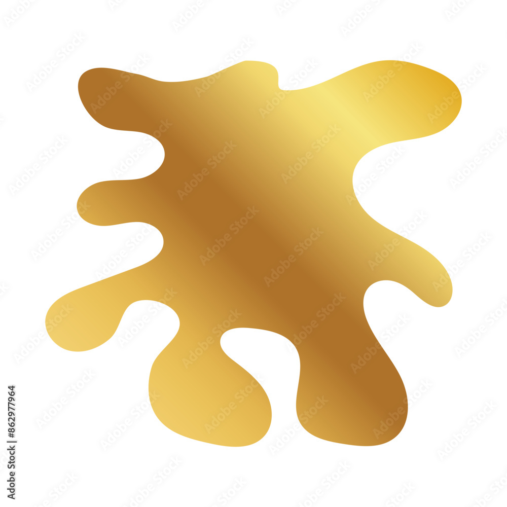 Liquid Fluid Golden Gradient random organic shapes Liquid Fluid Golden Gradient random organic shapes
