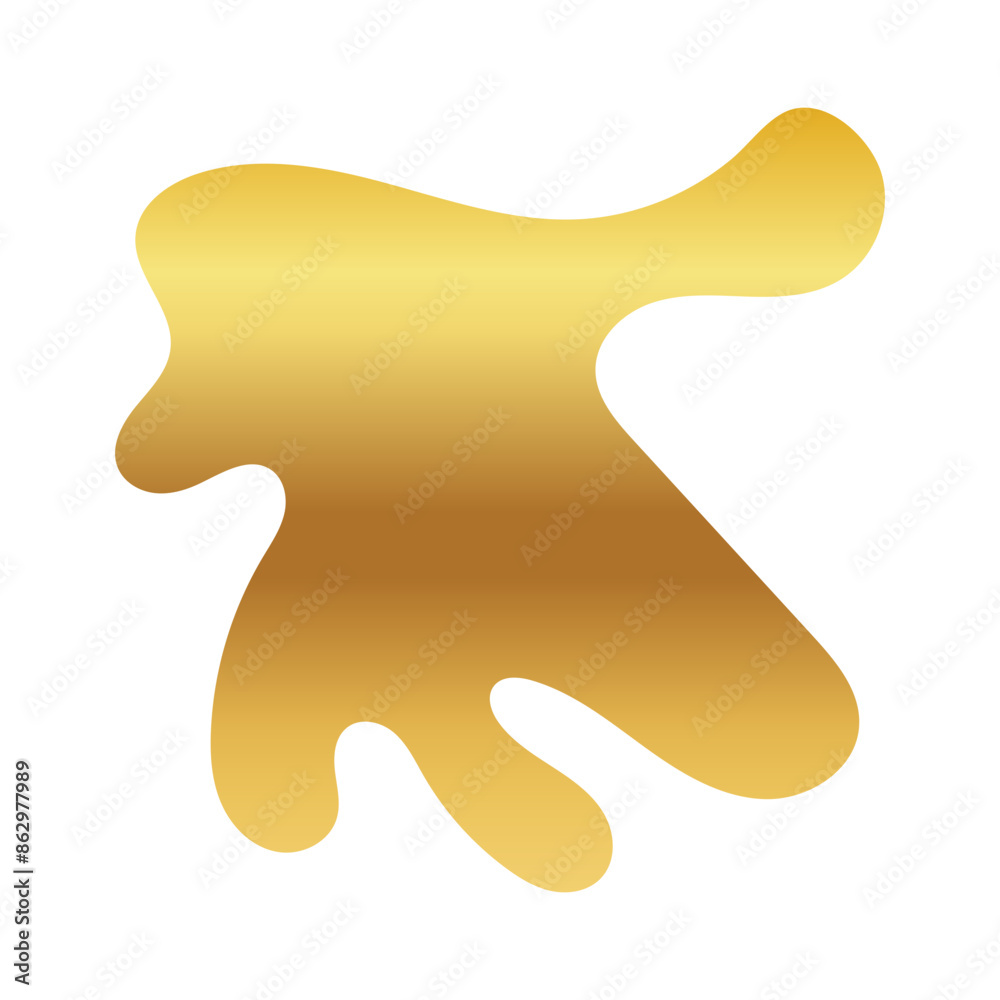 Liquid Fluid Golden Gradient random organic shapes Liquid Fluid Golden Gradient random organic shapes