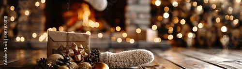 Wallpaper Mural A child hanging a stocking by the fireplace Torontodigital.ca