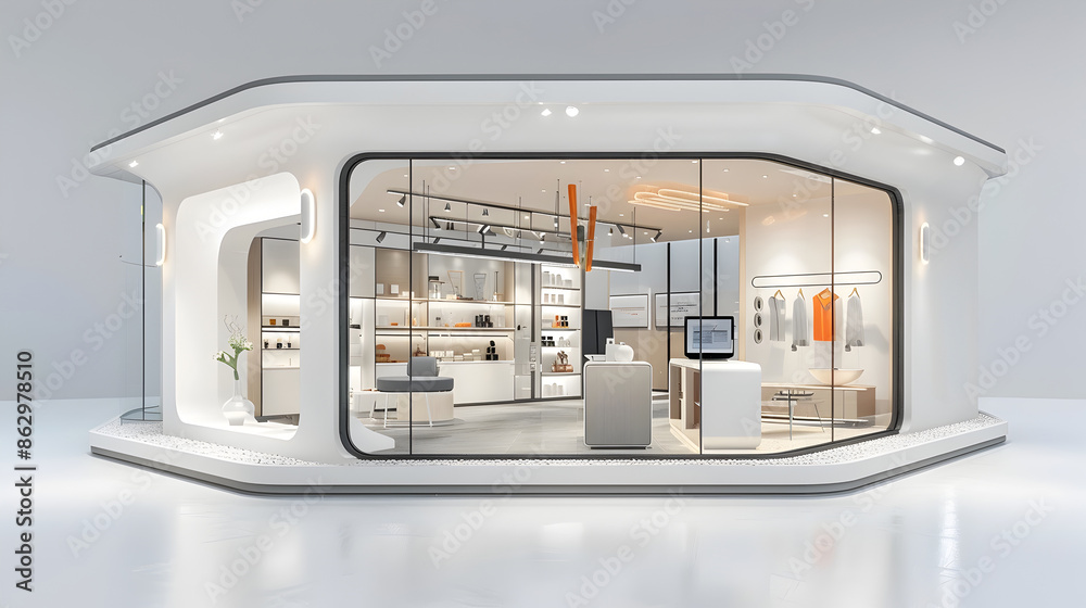 Innovative 3d rendered temporary retail experience for brand activation Innovative 3d rendered temporary retail experience for brand activation