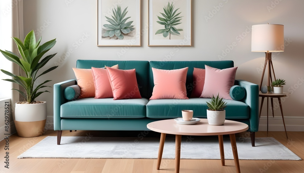 Photo interior modern design room 3d illustration Photo interior modern design room 3d illustration