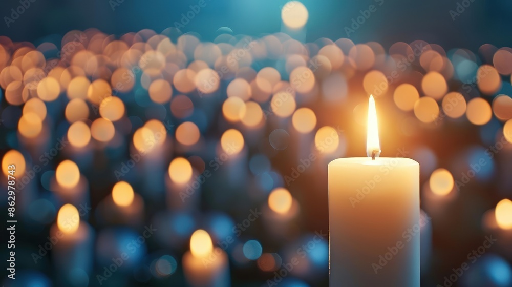 A Christmas Eve service with candles and a choir A Christmas Eve service with candles and a choir