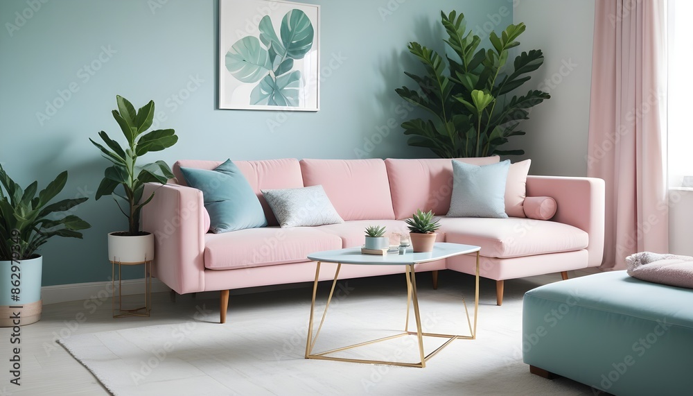 Photo interior modern design room 3d illustration Photo interior modern design room 3d illustration