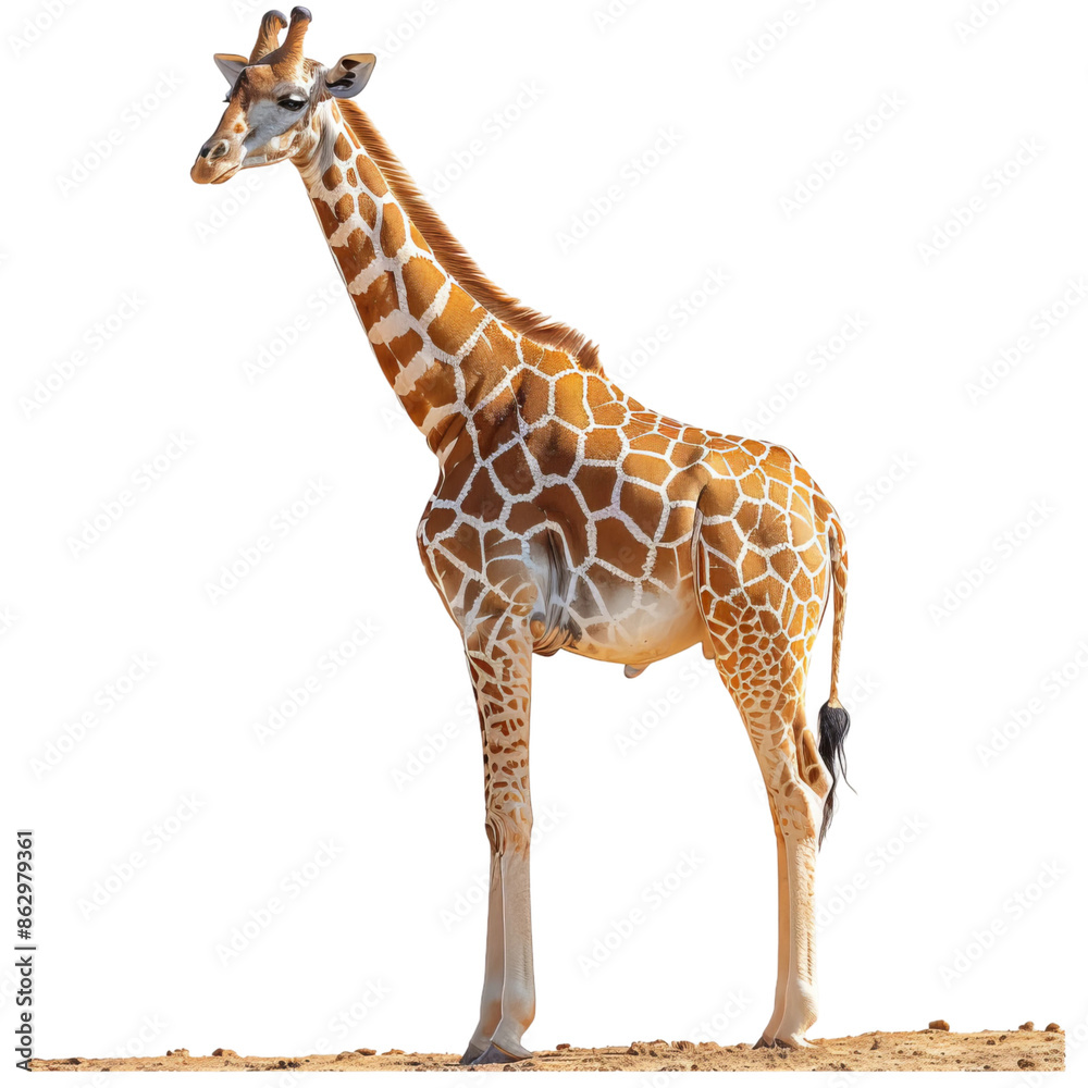 Obraz premium giraffe isolated on white